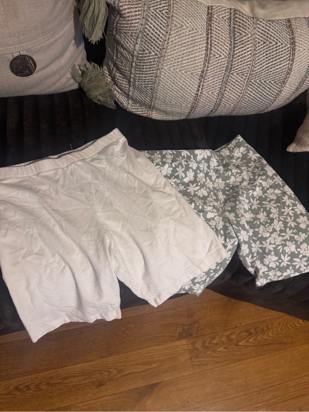 wonder nation White and Sage Floral Girls' Shorts Set